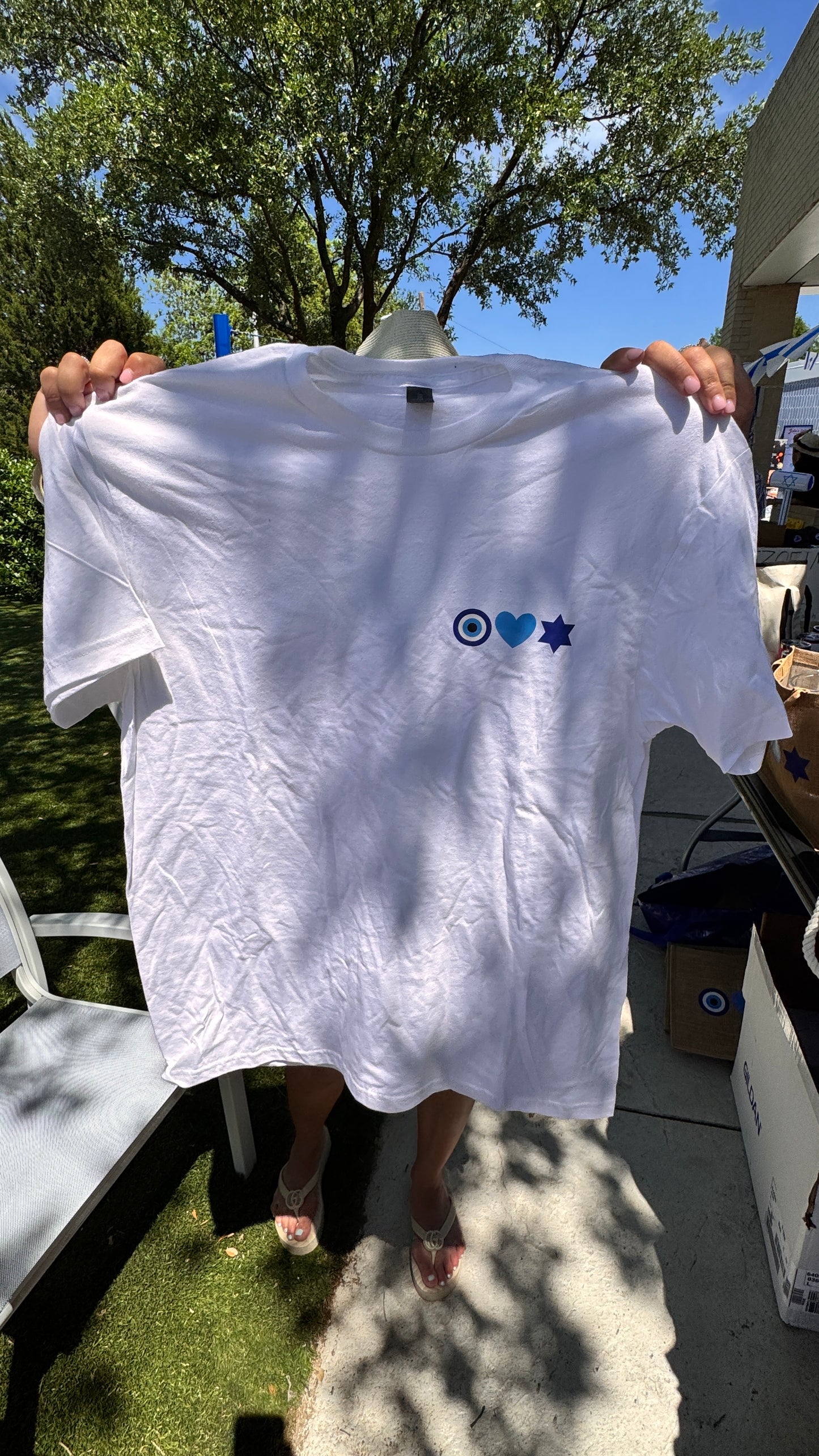 Eye Heart Star T-shirt- white