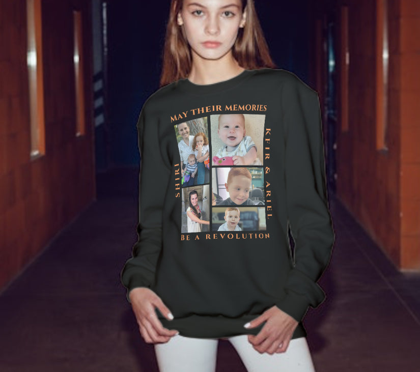Bibas family- may their memory be a revolution- Crewneck/ black