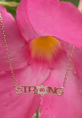 Strong necklace- gold with cz