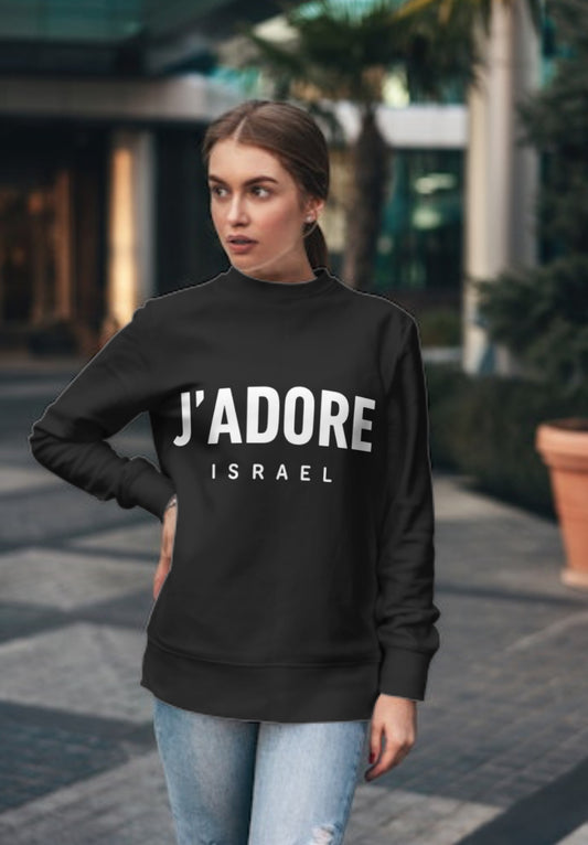 J’adore Israel Black Crewneck