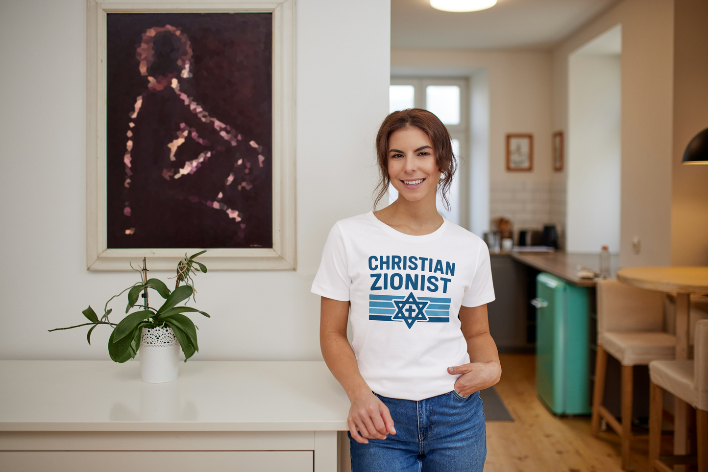 Christian Zionist- Tshirt White (unisex)