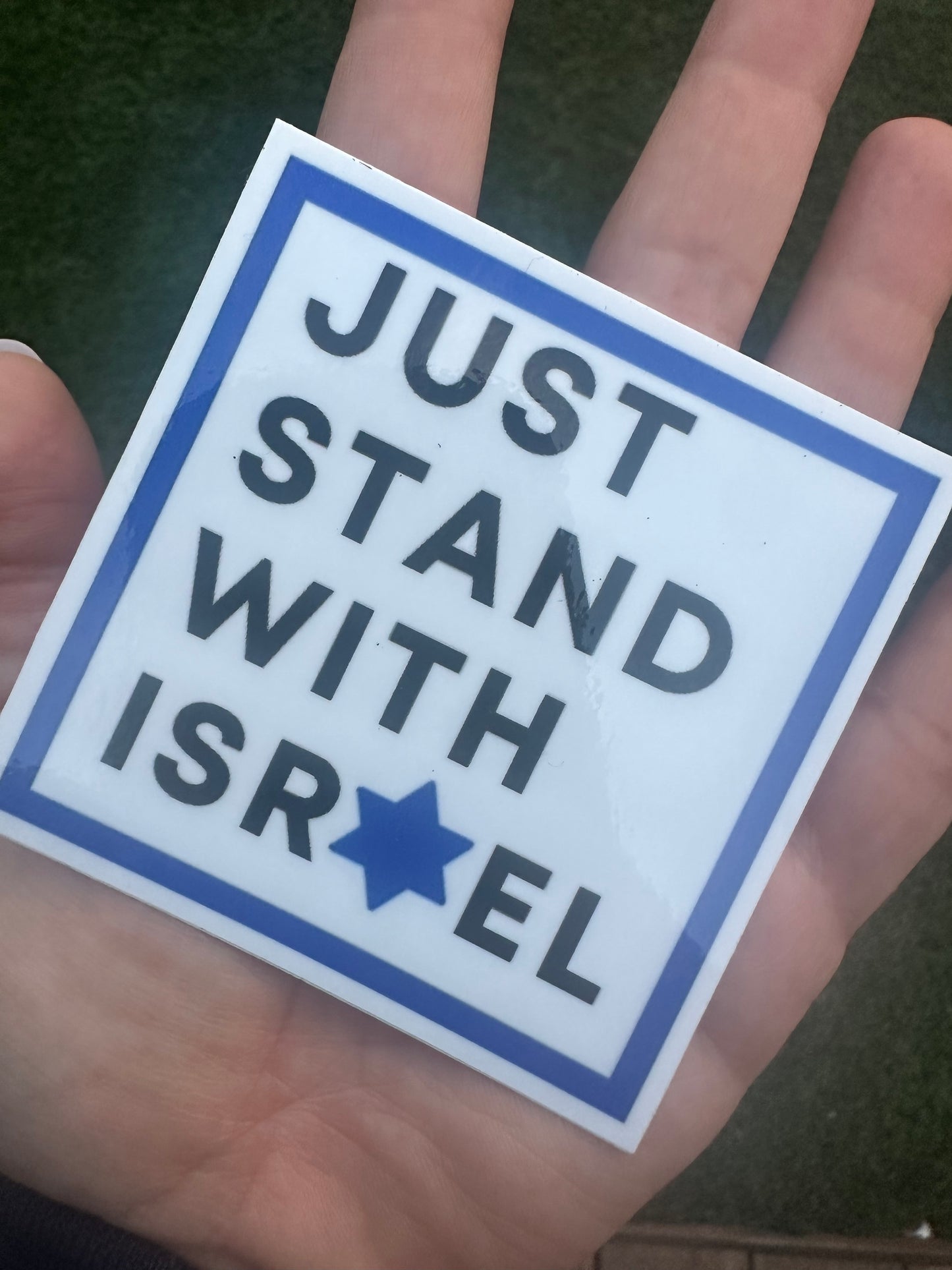 Sticker- Just Stand With Israel