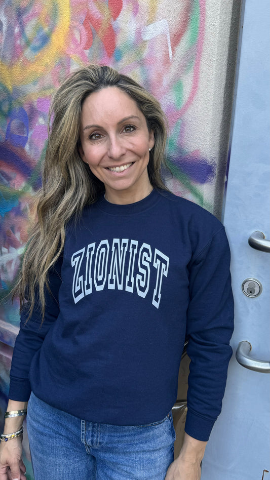 Zionist- College Crewneck- Navy