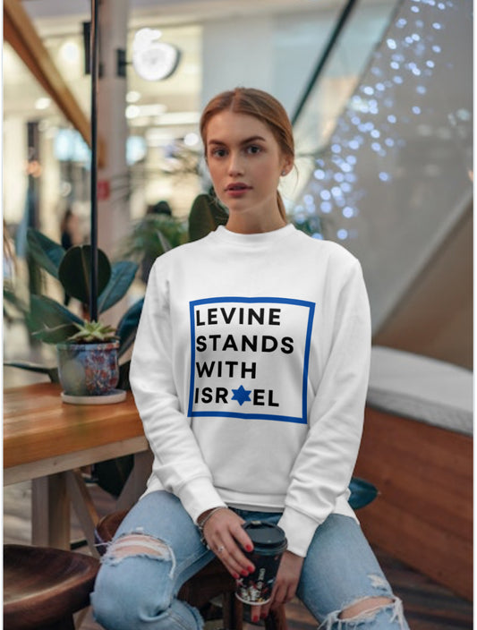 Levine Stands with Israel crewneck