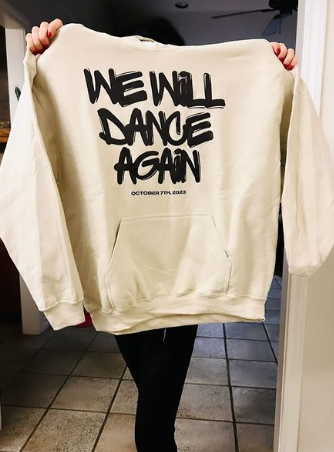 Graffiti We Will Dance Again Hoodie- sand