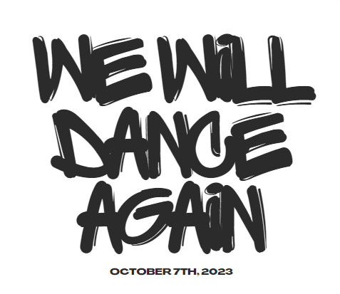 Graffiti We Will Dance Again Hoodie- white