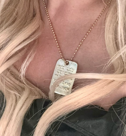 Bring them Home Dog Tag Gold Necklace