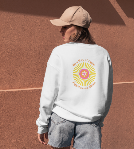 Ray of Light Crew Neck- White