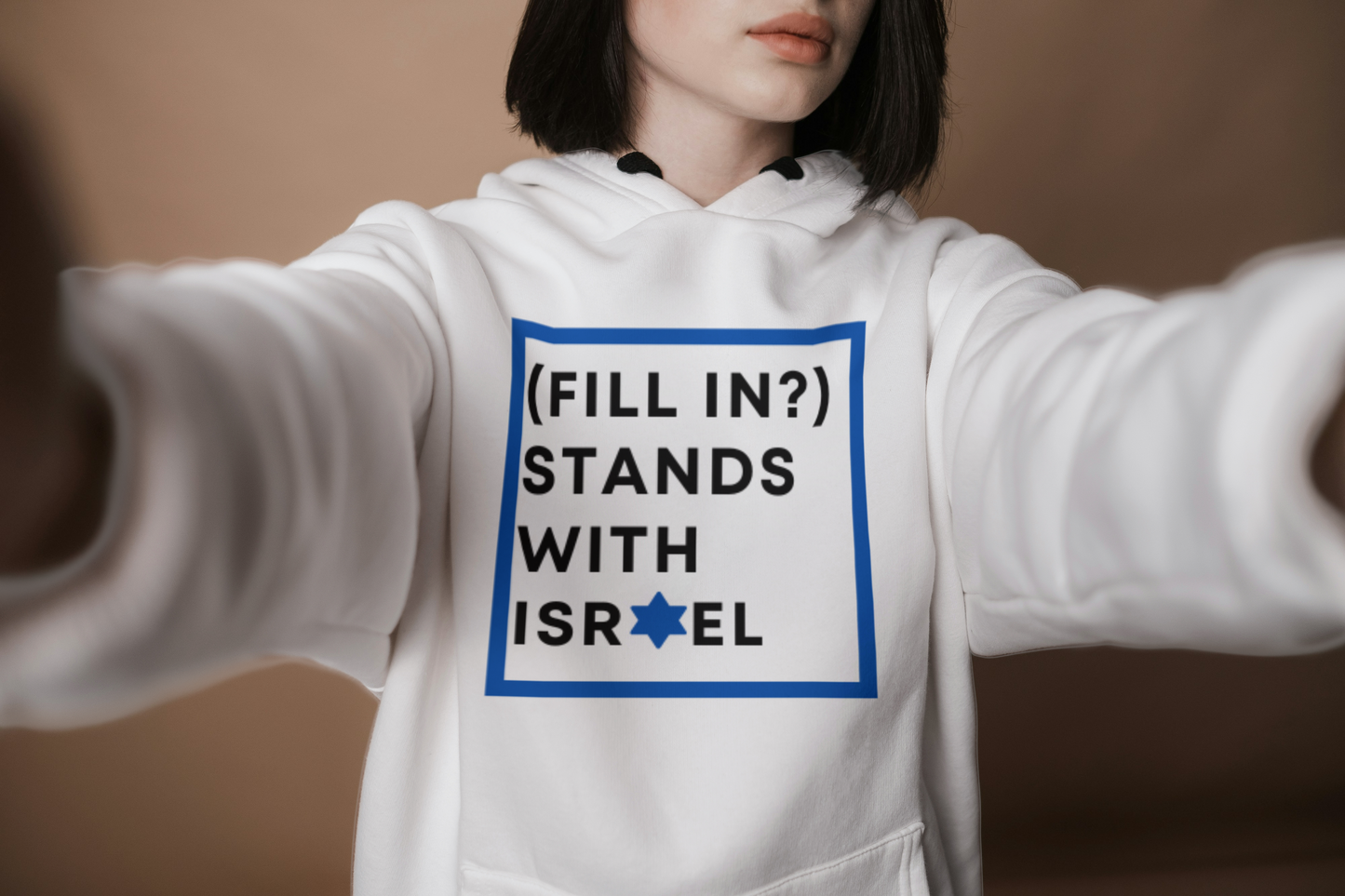 CUSTOM SHIRT- Stand with Israel - FILL IN- Hoodie